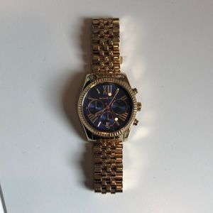 Authenic Gold and Navy Michale Kors Watch